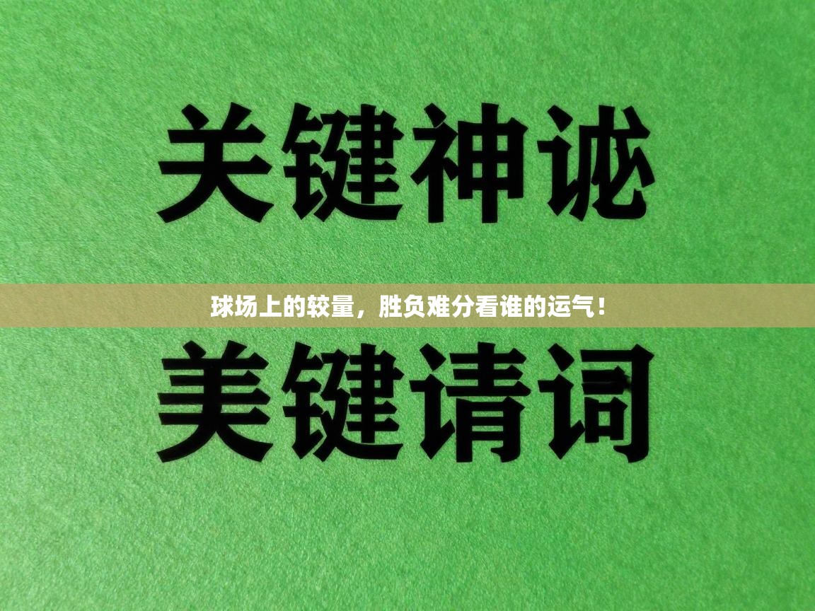 球场上的较量，胜负难分看谁的运气！  第1张